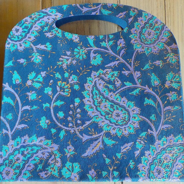 Vanity Bag - Blue and Purple Paisley