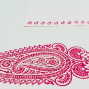 Red Paisley Writing Paper