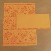 Yellow Paisley Writing Paper Set