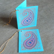 Blue Paisley Gift Tag