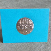 Blue Gold Stamp Gift Tag