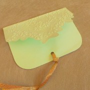 Embossed Flower Green Tag